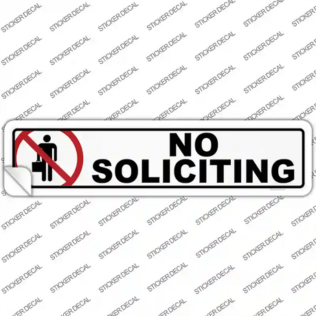 No Soliciting Novelty Narrow Sticker Decal