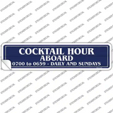 Cocktail Hour Aboard Novelty Narrow Sticker Decal