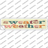 Sweater Weather Novelty Narrow Sticker Decal
