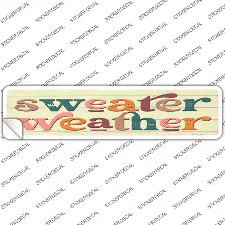 Sweater Weather Novelty Narrow Sticker Decal
