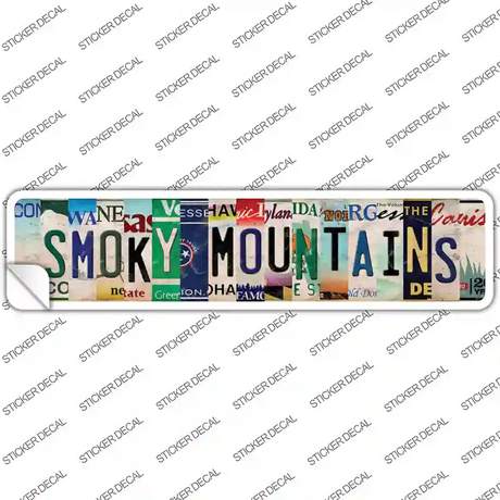 Smoky Mountains Strips Novelty Narrow Sticker Decal
