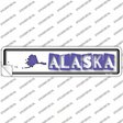 Alaska Outline Novelty Narrow Sticker Decal