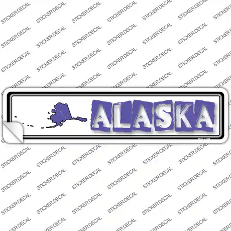Alaska Outline Novelty Narrow Sticker Decal