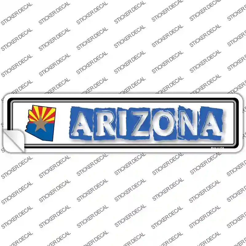 Arizona Outline Novelty Narrow Sticker Decal