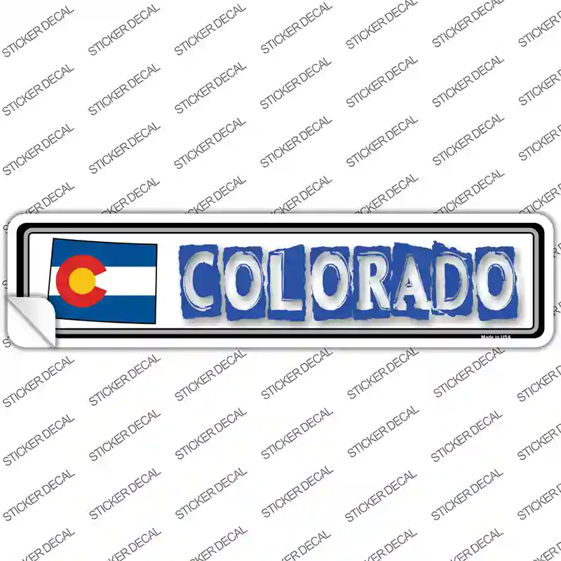 Colorado Outline Novelty Narrow Sticker Decal