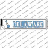 Delaware Outline Novelty Narrow Sticker Decal