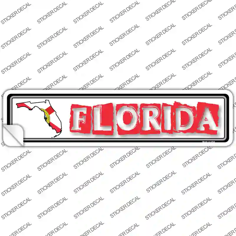 Florida Outline Novelty Narrow Sticker Decal