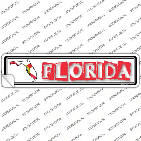 Florida Outline Novelty Narrow Sticker Decal