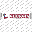 Georgia Outline Novelty Narrow Sticker Decal