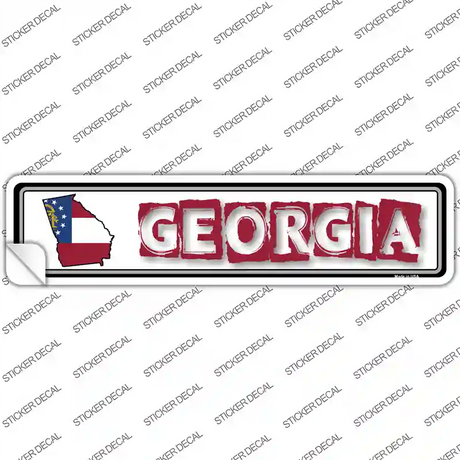 Georgia Outline Novelty Narrow Sticker Decal