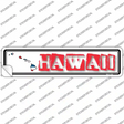 Hawaii Outline Novelty Narrow Sticker Decal