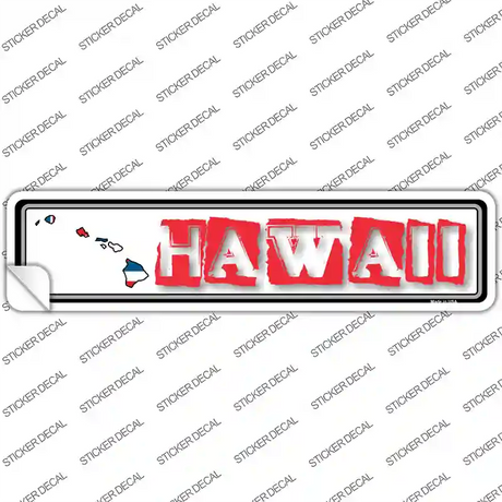 Hawaii Outline Novelty Narrow Sticker Decal