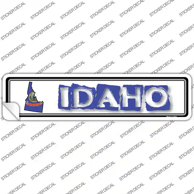 Idaho Outline Novelty Narrow Sticker Decal
