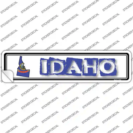 Idaho Outline Novelty Narrow Sticker Decal