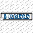 Indiana Outline Novelty Narrow Sticker Decal