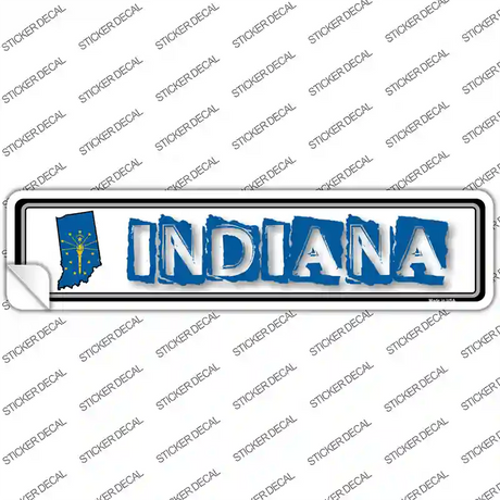 Indiana Outline Novelty Narrow Sticker Decal