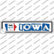 Iowa Outline Novelty Narrow Sticker Decal