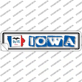 Iowa Outline Novelty Narrow Sticker Decal