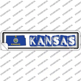 Kansas Outline Novelty Narrow Sticker Decal