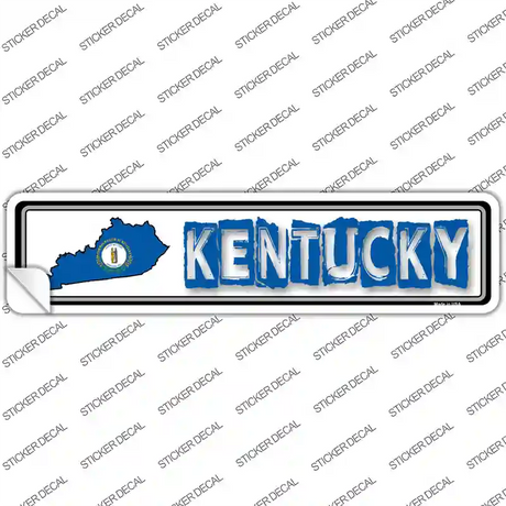 Kentucky Outline Novelty Narrow Sticker Decal