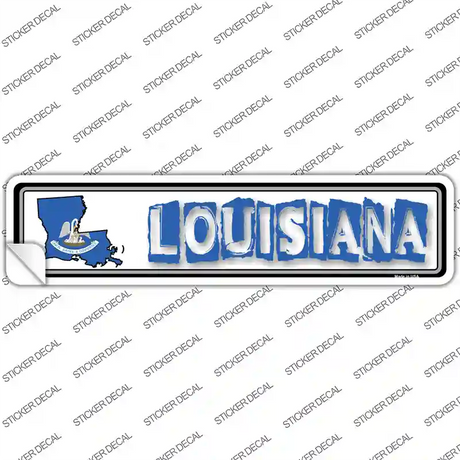 Louisiana Outline Novelty Narrow Sticker Decal