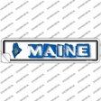 Maine Outline Novelty Narrow Sticker Decal