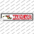 Maryland Outline Novelty Narrow Sticker Decal