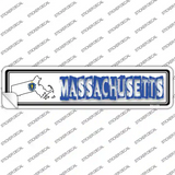 Massachusetts Outline Novelty Narrow Sticker Decal