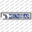 Michigan Outline Novelty Narrow Sticker Decal