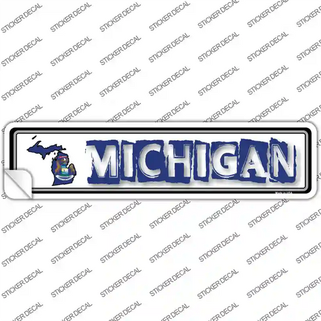 Michigan Outline Novelty Narrow Sticker Decal