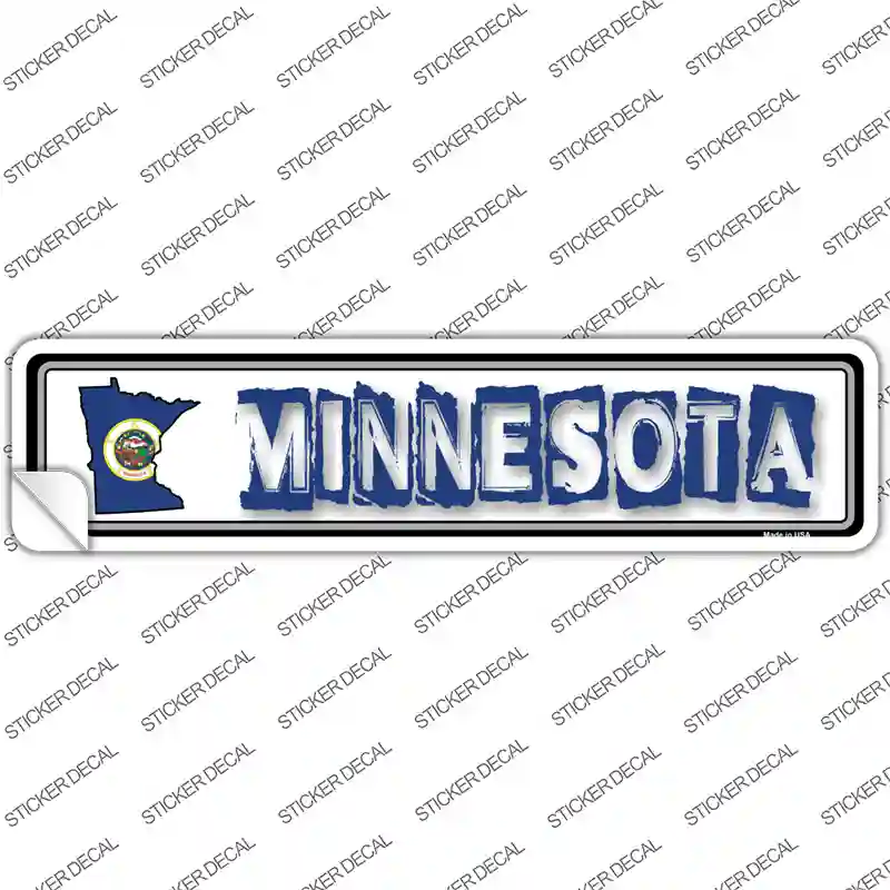Minnesota Outline Novelty Narrow Sticker Decal