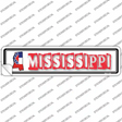 Mississippi Outline Novelty Narrow Sticker Decal