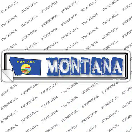 Montana Outline Novelty Narrow Sticker Decal