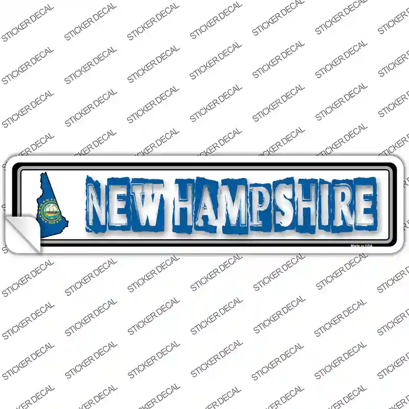 New Hampshire Outline Novelty Narrow Sticker Decal