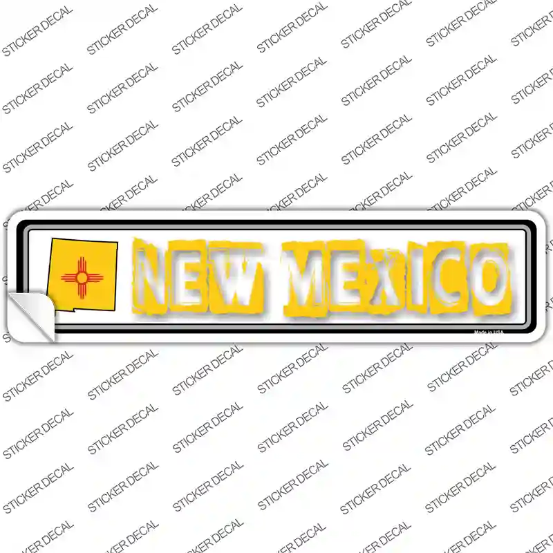 New Mexico Outline Novelty Narrow Sticker Decal