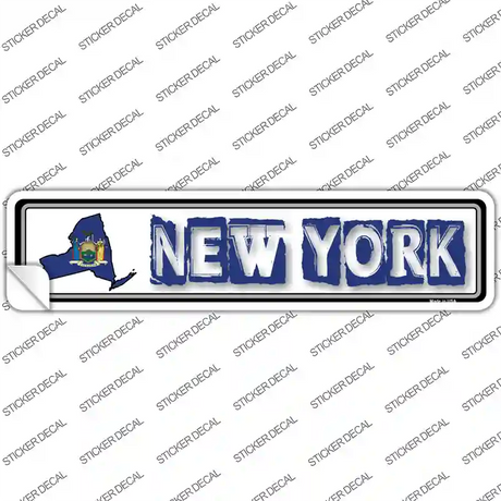 New York Outline Novelty Narrow Sticker Decal