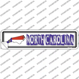 North Carolina Outline Novelty Narrow Sticker Decal
