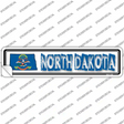North Dakota Outline Novelty Narrow Sticker Decal