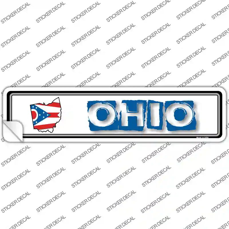 Ohio Outline Novelty Narrow Sticker Decal