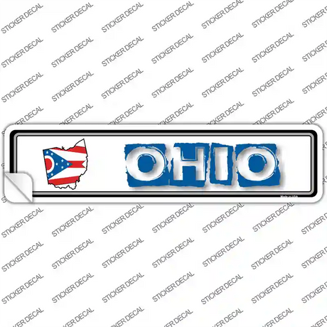 Ohio Outline Novelty Narrow Sticker Decal