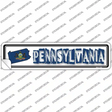 Pennsylvania Outline Novelty Narrow Sticker Decal