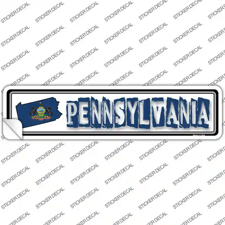 Pennsylvania Outline Novelty Narrow Sticker Decal