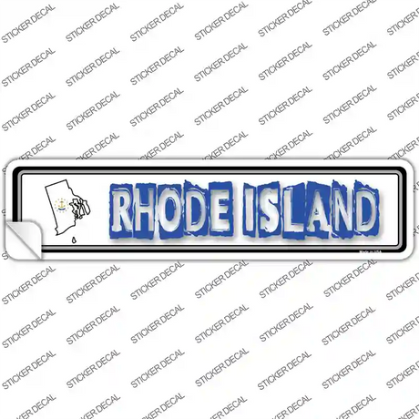 Rhode Island Outline Novelty Narrow Sticker Decal