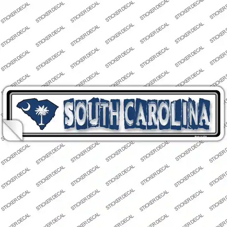 South Carolina Outline Novelty Narrow Sticker Decal