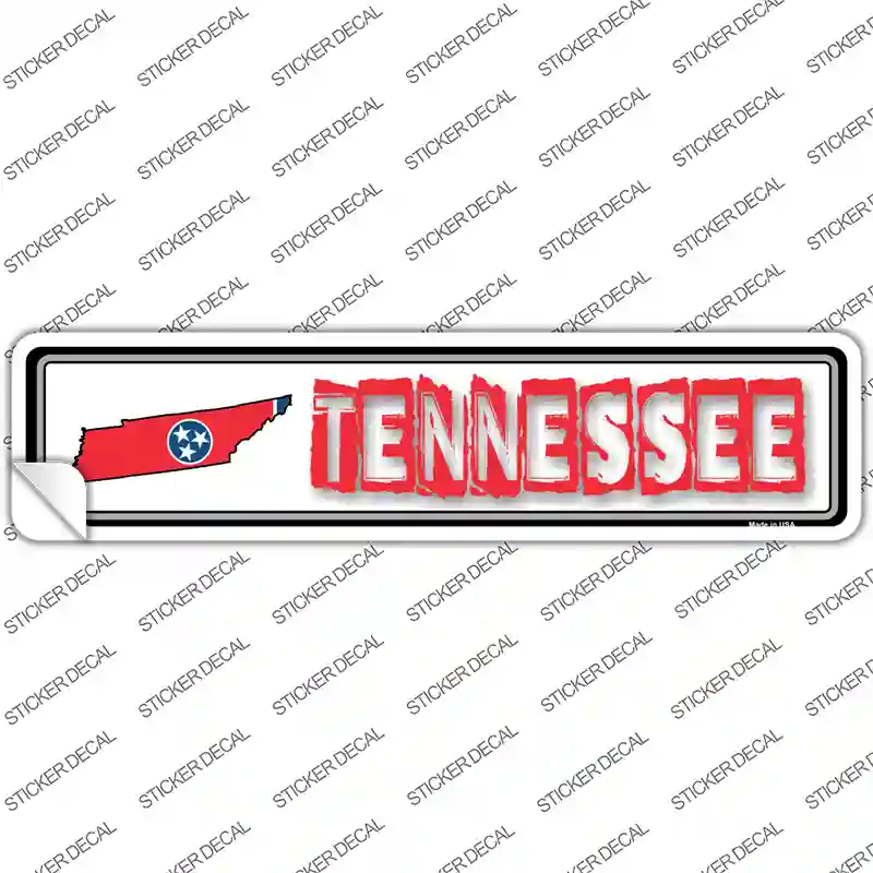 Tennessee Outline Novelty Narrow Sticker Decal