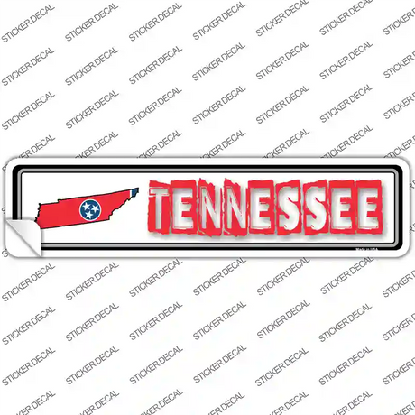 Tennessee Outline Novelty Narrow Sticker Decal