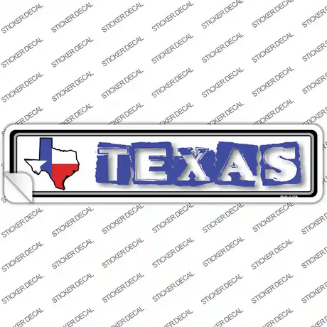 Texas Outline Novelty Narrow Sticker Decal
