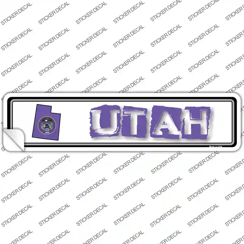Utah Outline Novelty Narrow Sticker Decal