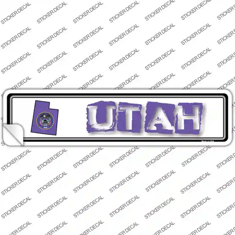 Utah Outline Novelty Narrow Sticker Decal