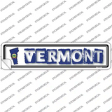 Vermont Outline Novelty Narrow Sticker Decal